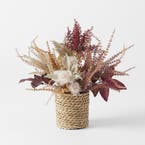 Dried Arrangement Rope Pot - Autumn Mix
