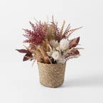 Dried Arrangement Seagrass Pot - Autumn mix