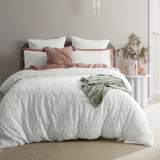Danica Quilt Cover - White
