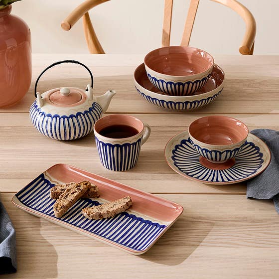 Tondo Dinnerware - Blue/White