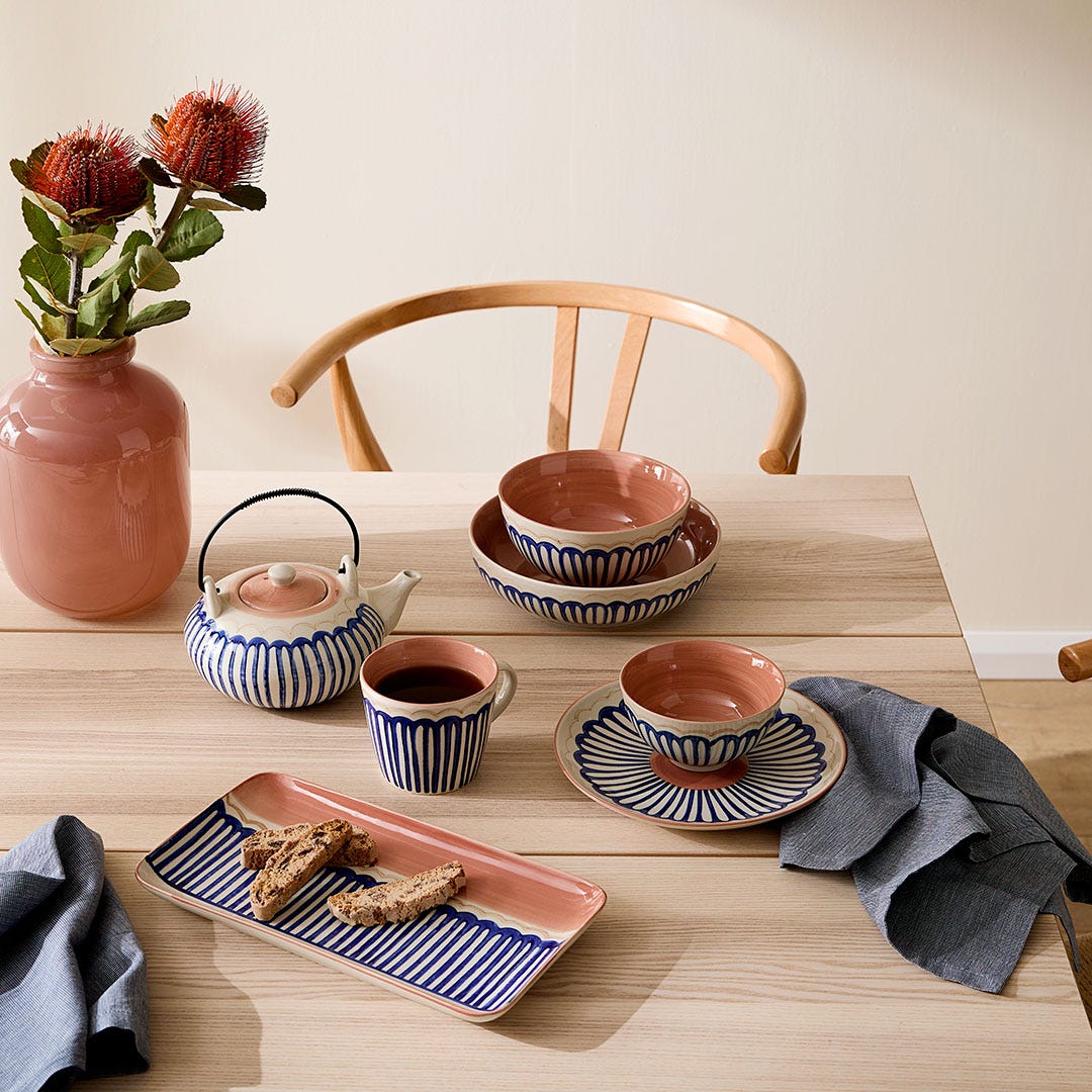 Tondo Dinnerware - Blue/White